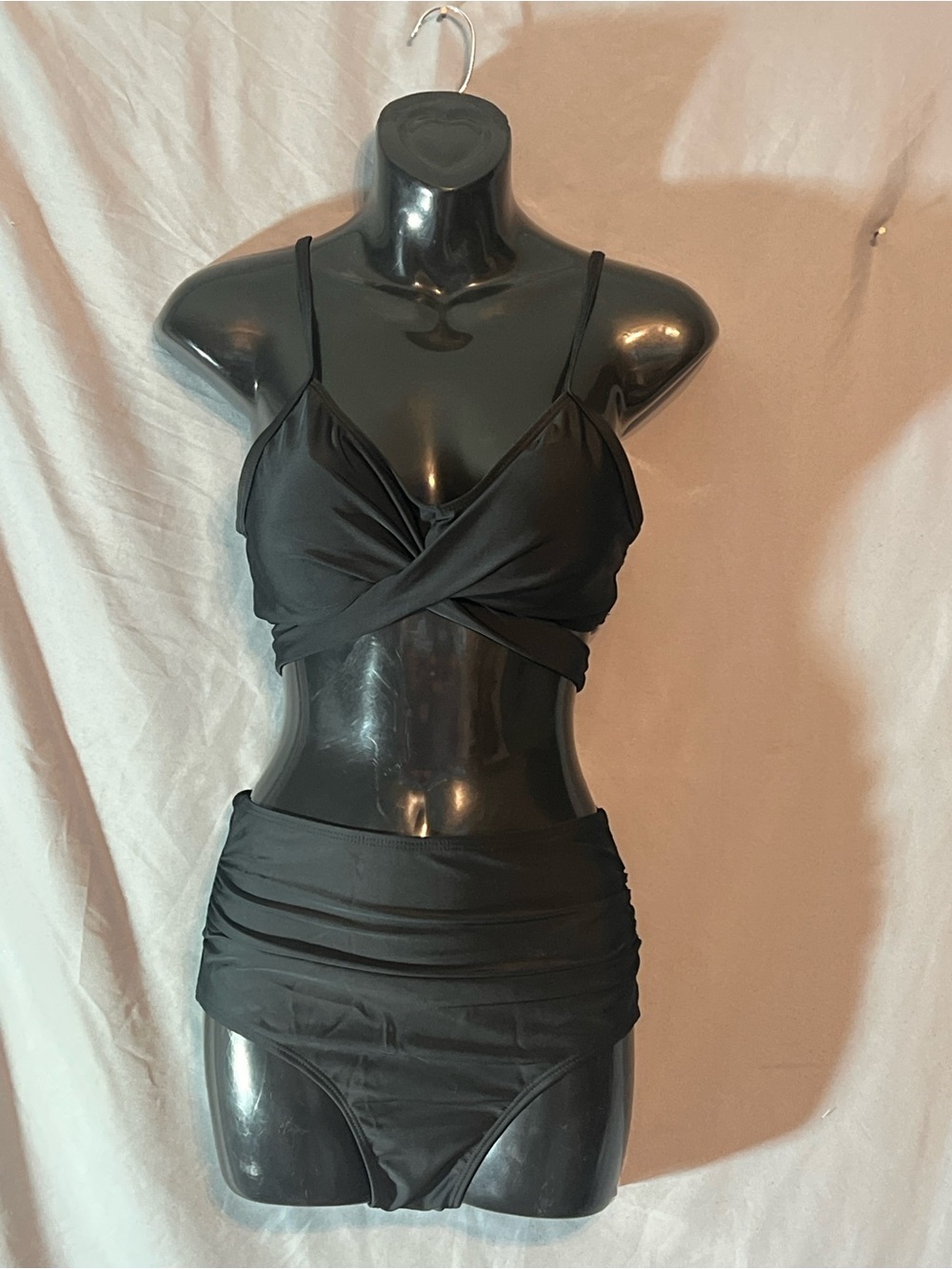 Classic Black Women's Bikini Bottom with Removable Hygiene Liner
